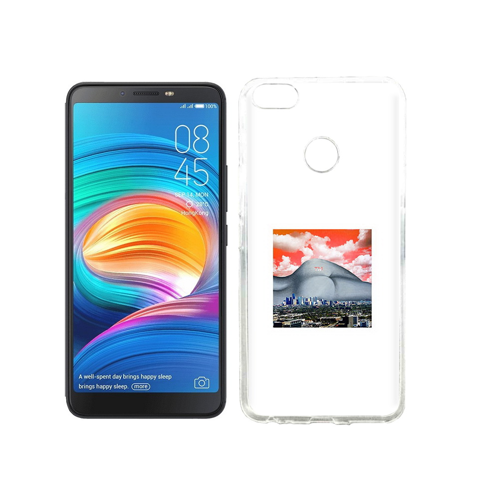 

Чехол MyPads Tocco для Tecno Camon X город с девушкой на фоне, Прозрачный, Tocco