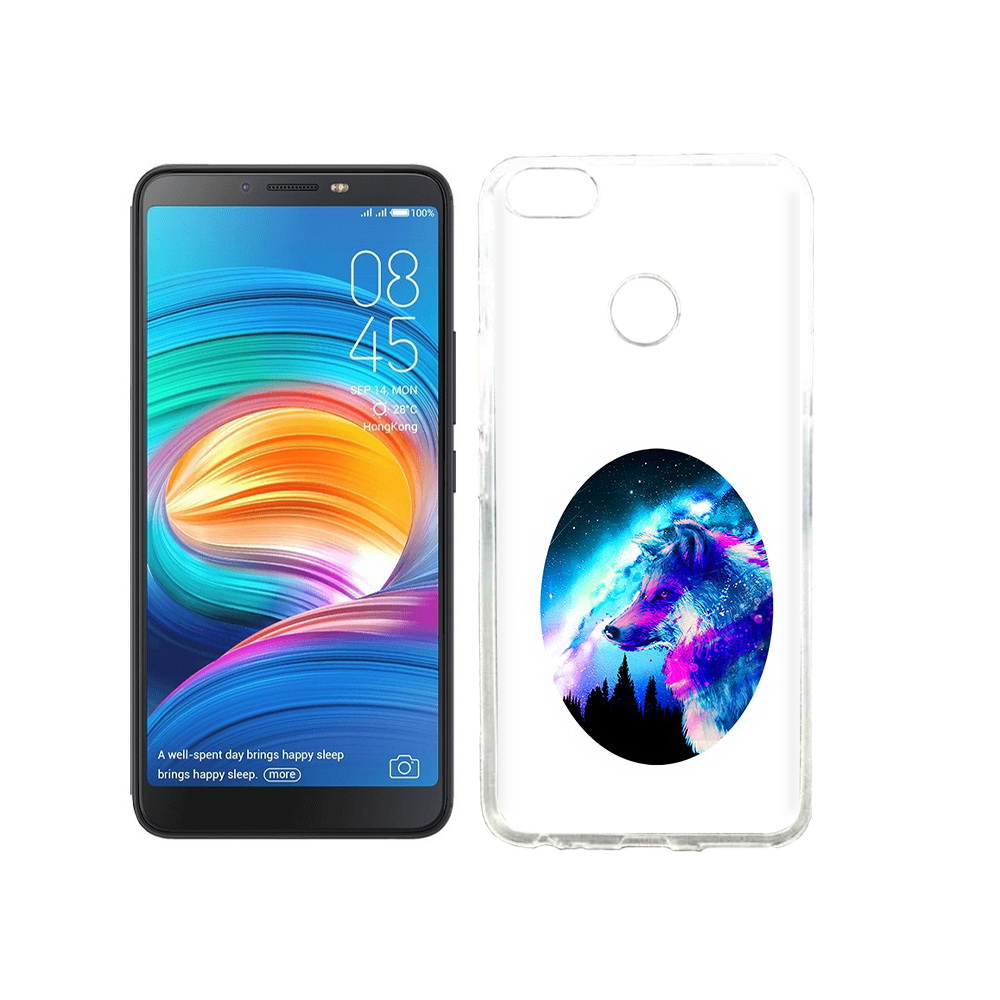 

Чехол MyPads Tocco для Tecno Camon X голубой волк, Прозрачный, Tocco