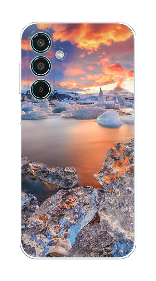

Чехол на Samsung Galaxy M35 "Ледники", Синий;оранжевый, 2110050-1