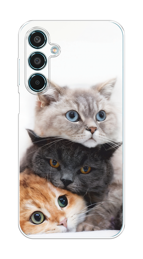 

Чехол на Samsung Galaxy M35 "Пушистые мордашки", Серый;черный;оранжевый, 2110050-1