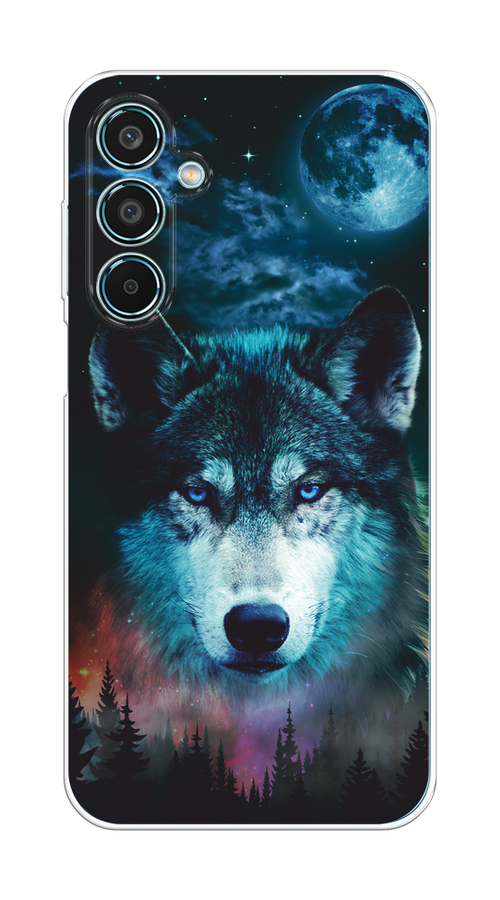 

Чехол на Samsung Galaxy M35 "Лунный волк", Бирюзовый;розовый;синий, 2110050-1