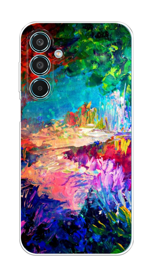 

Чехол на Samsung Galaxy M35 "Лес-гуашь", Синий;розовый;зеленый, 2110050-1