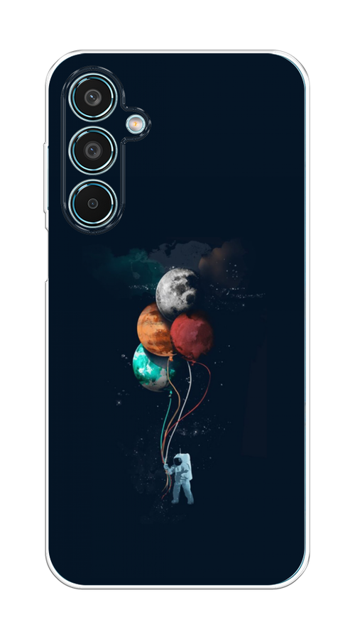 

Чехол на Samsung Galaxy M35 "Космонавт с шариками", Разноцветный, 2110050-1