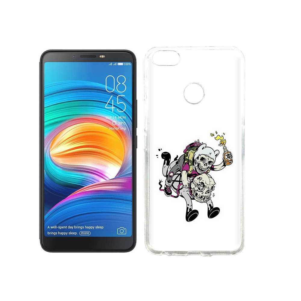 

Чехол MyPads Tocco для Tecno Camon X время приключений скелеты, Прозрачный, Tocco