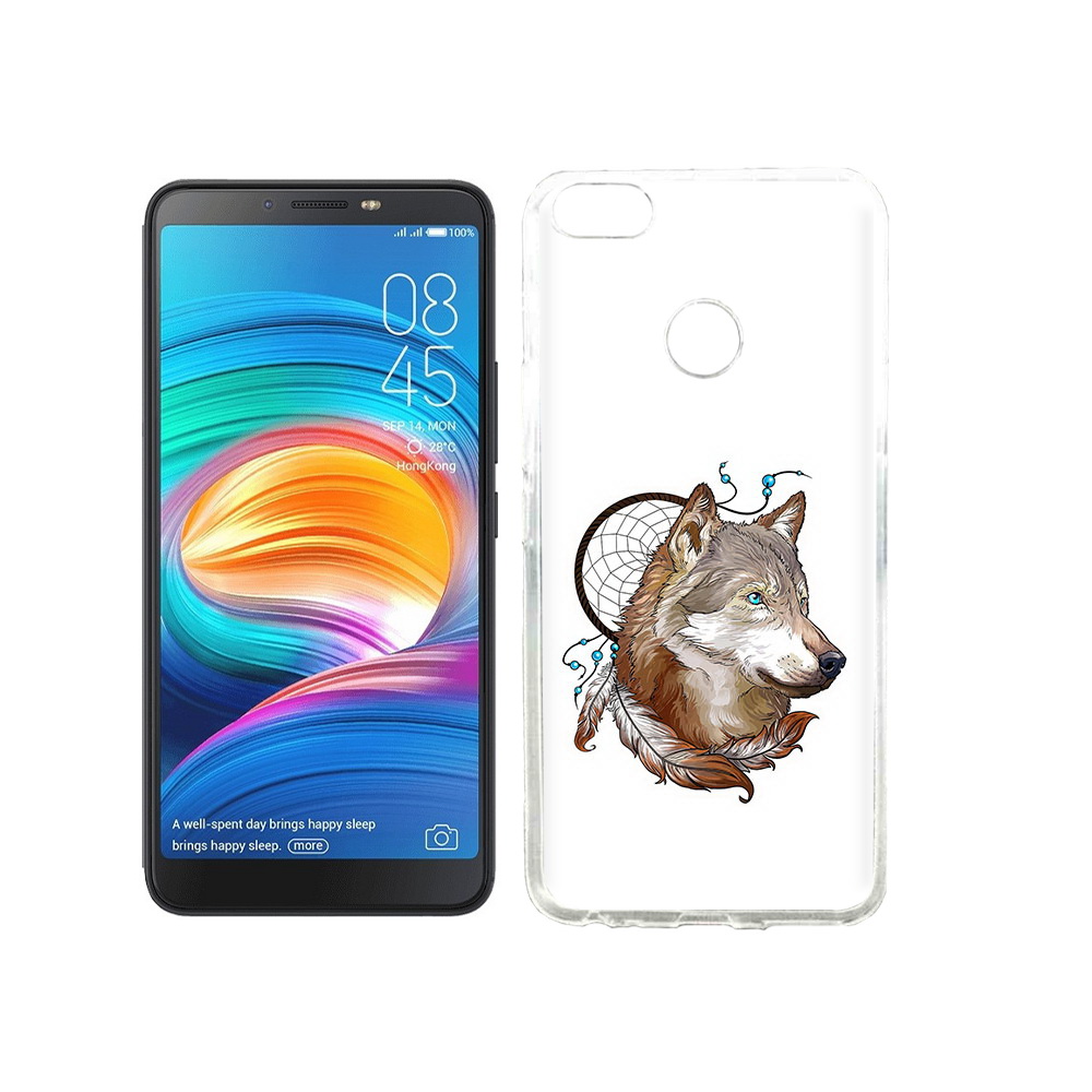 

Чехол MyPads Tocco для Tecno Camon X волк и ловец снов, Прозрачный, Tocco