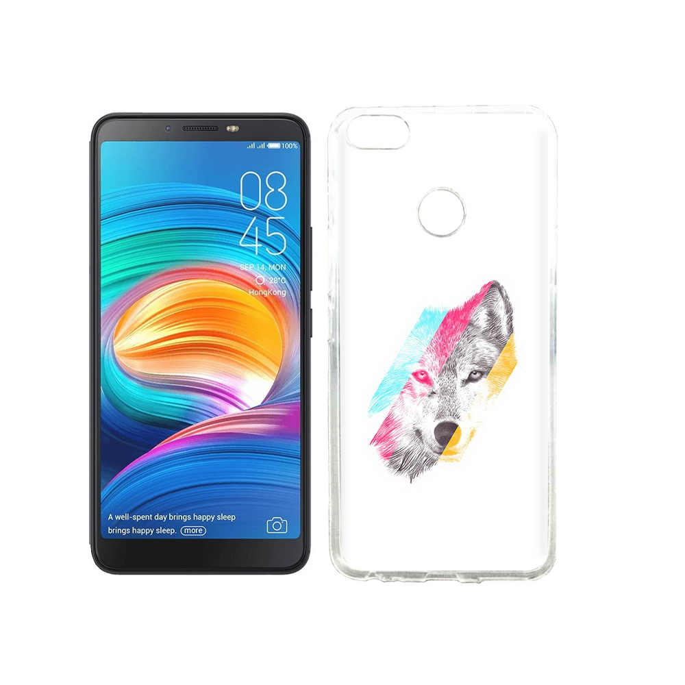 

Чехол MyPads Tocco для Tecno Camon X волк градиент, Прозрачный, Tocco