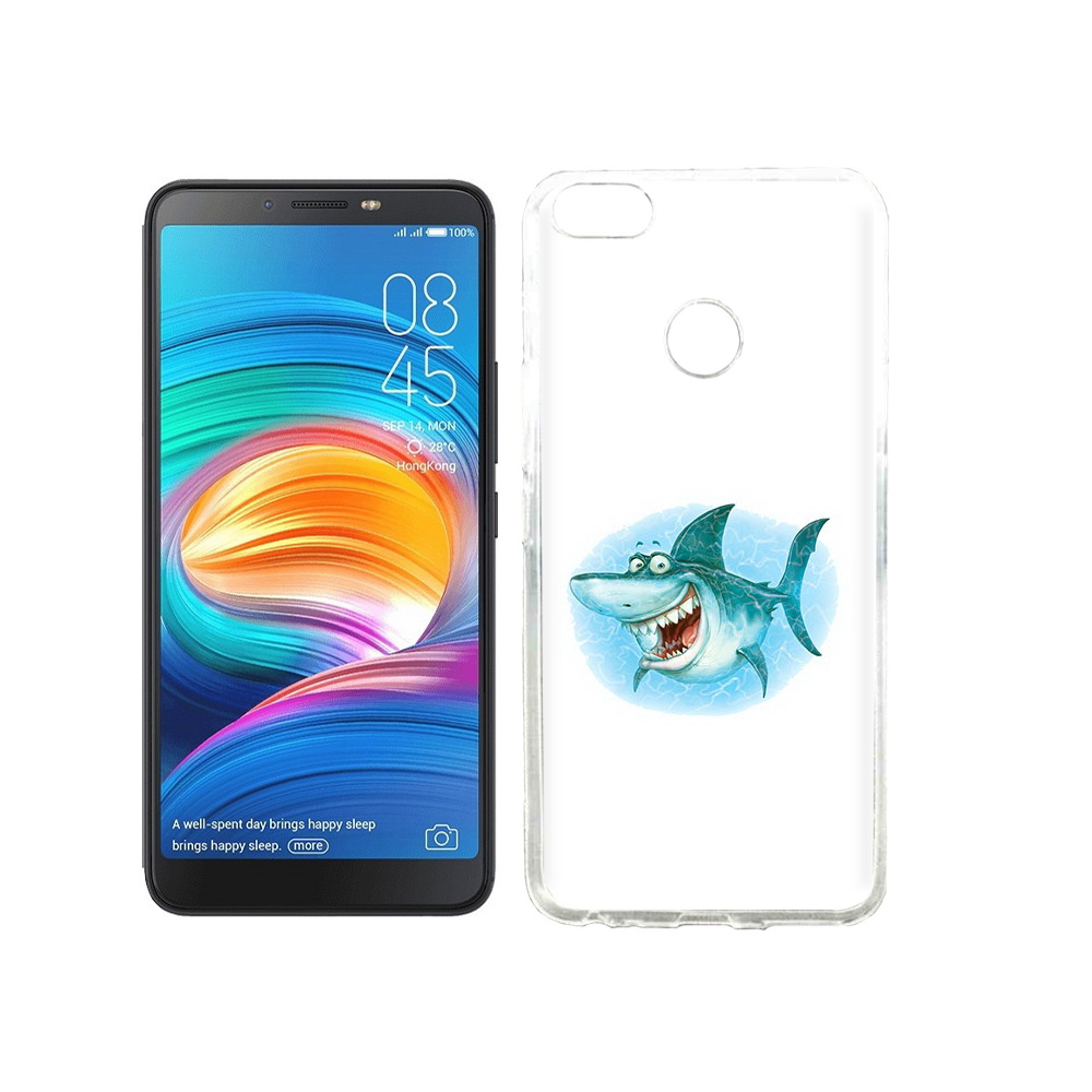 

Чехол MyPads Tocco для Tecno Camon X веселая акула, Прозрачный, Tocco