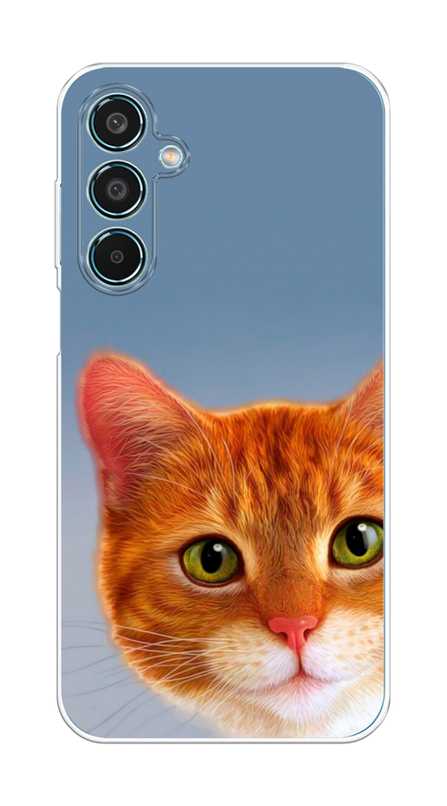 

Чехол на Samsung Galaxy M35 "Любопытный котик", Коричневый, 2110050-1