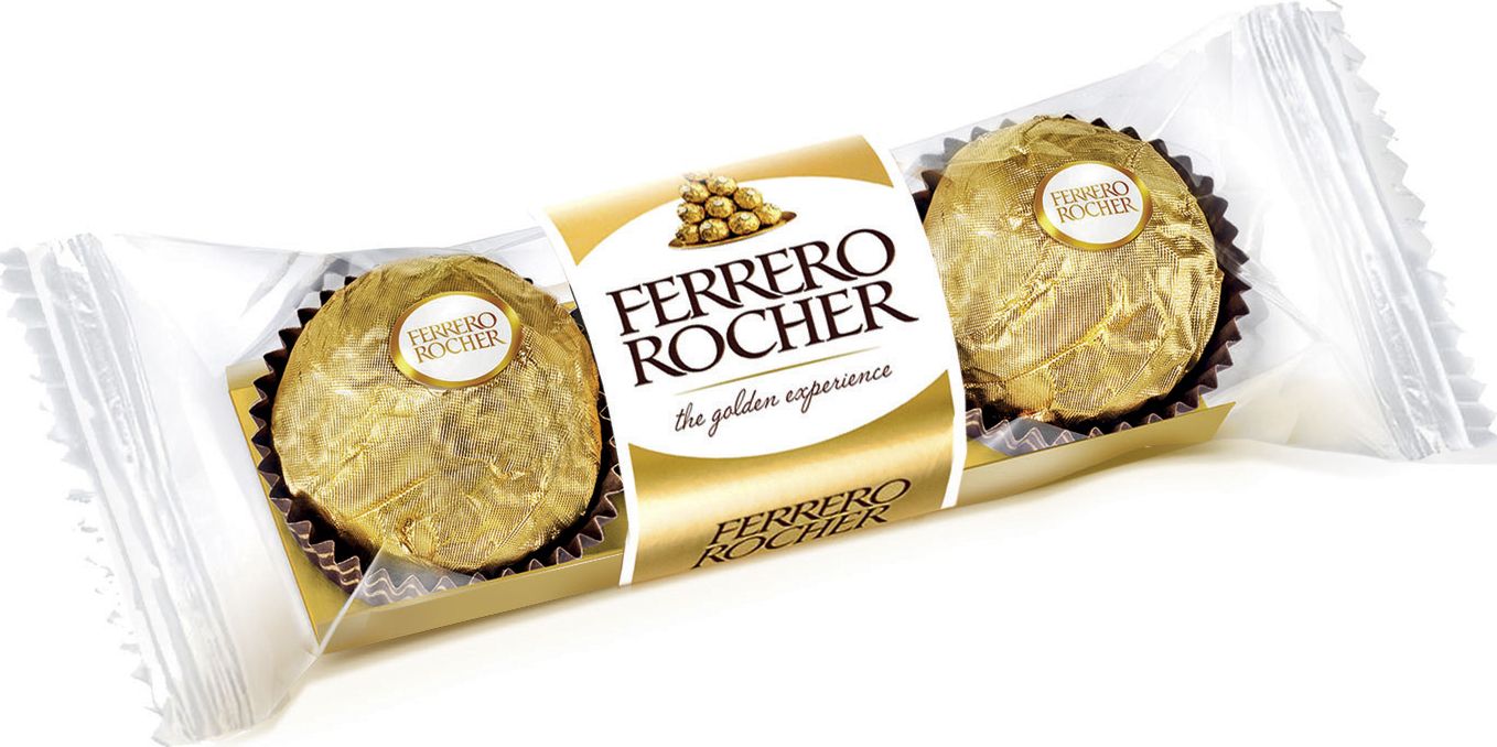 Конфеты шоколадные Ferrero Rocher хрустящие с лесным орехом 37,5 г