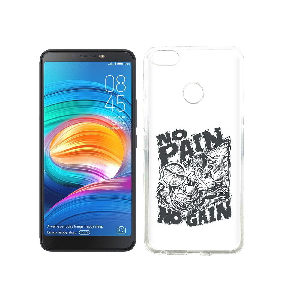 

Чехол MyPads Tocco для Tecno Camon X бодибилдинг тяжелая работа, Прозрачный, Tocco
