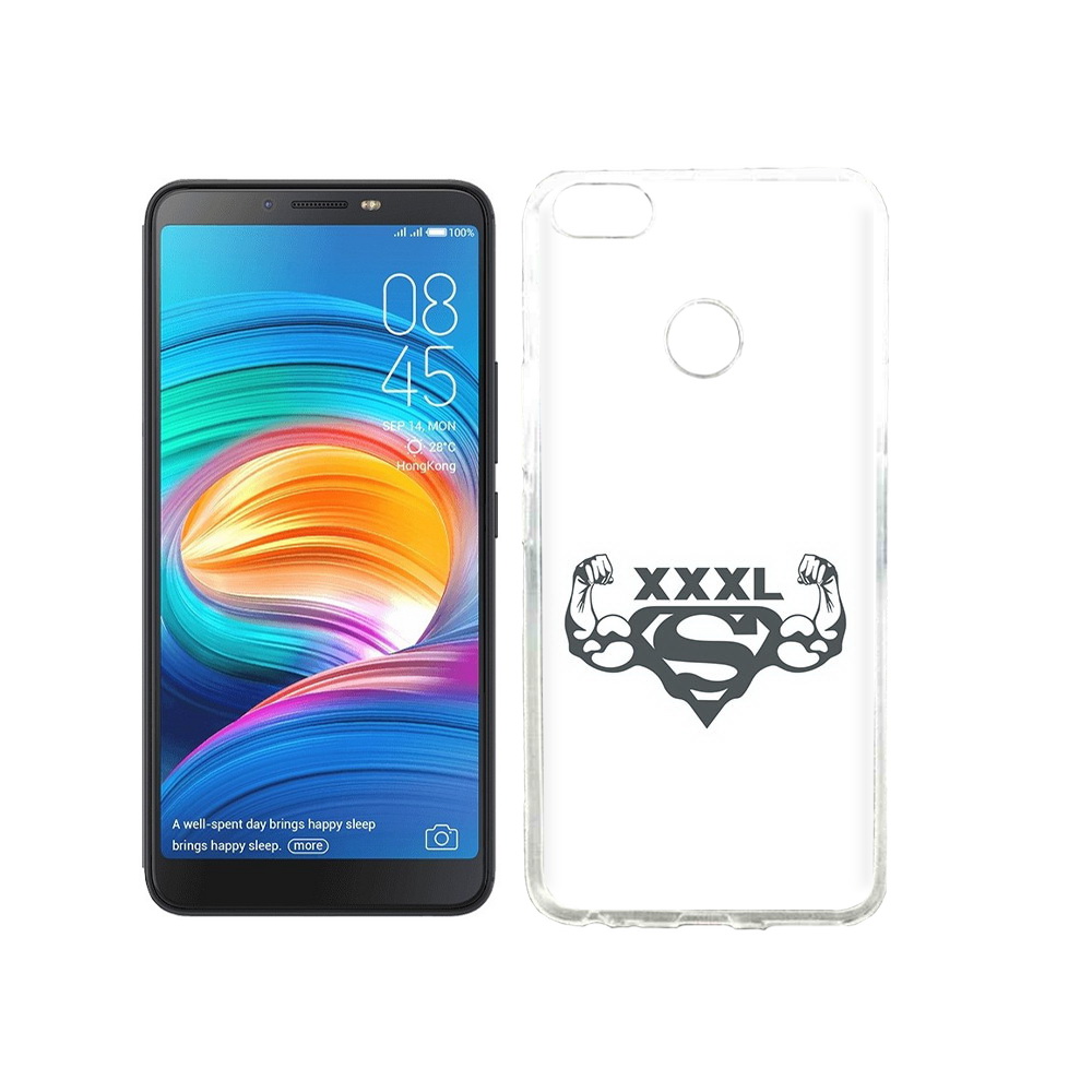 

Чехол MyPads Tocco для Tecno Camon X бодибилдинг супермен, Прозрачный, Tocco
