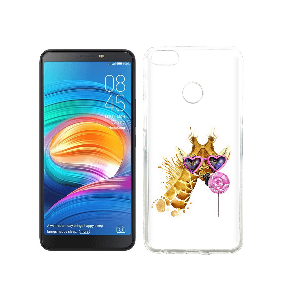 

Чехол MyPads Tocco для Tecno Camon X акварельный жираф, Прозрачный, Tocco