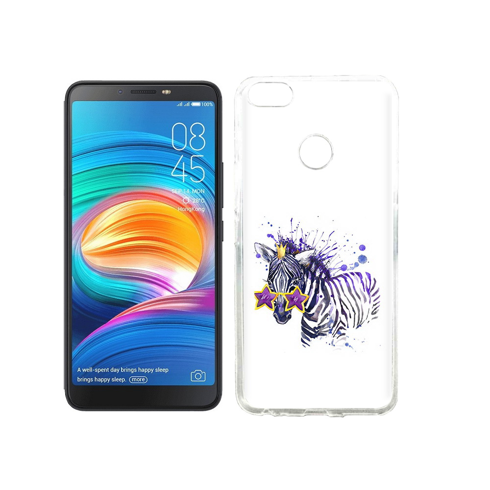 

Чехол MyPads Tocco для Tecno Camon X акварельная зебра, Прозрачный, Tocco