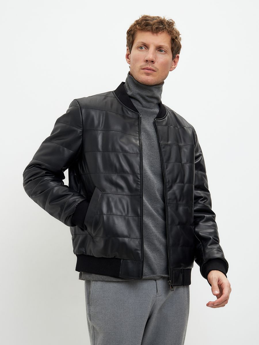 Кожаная куртка мужская Grizman 43937 черная 50 RU