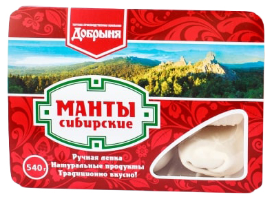 

Манты Добрыня Сибирские 540 г
