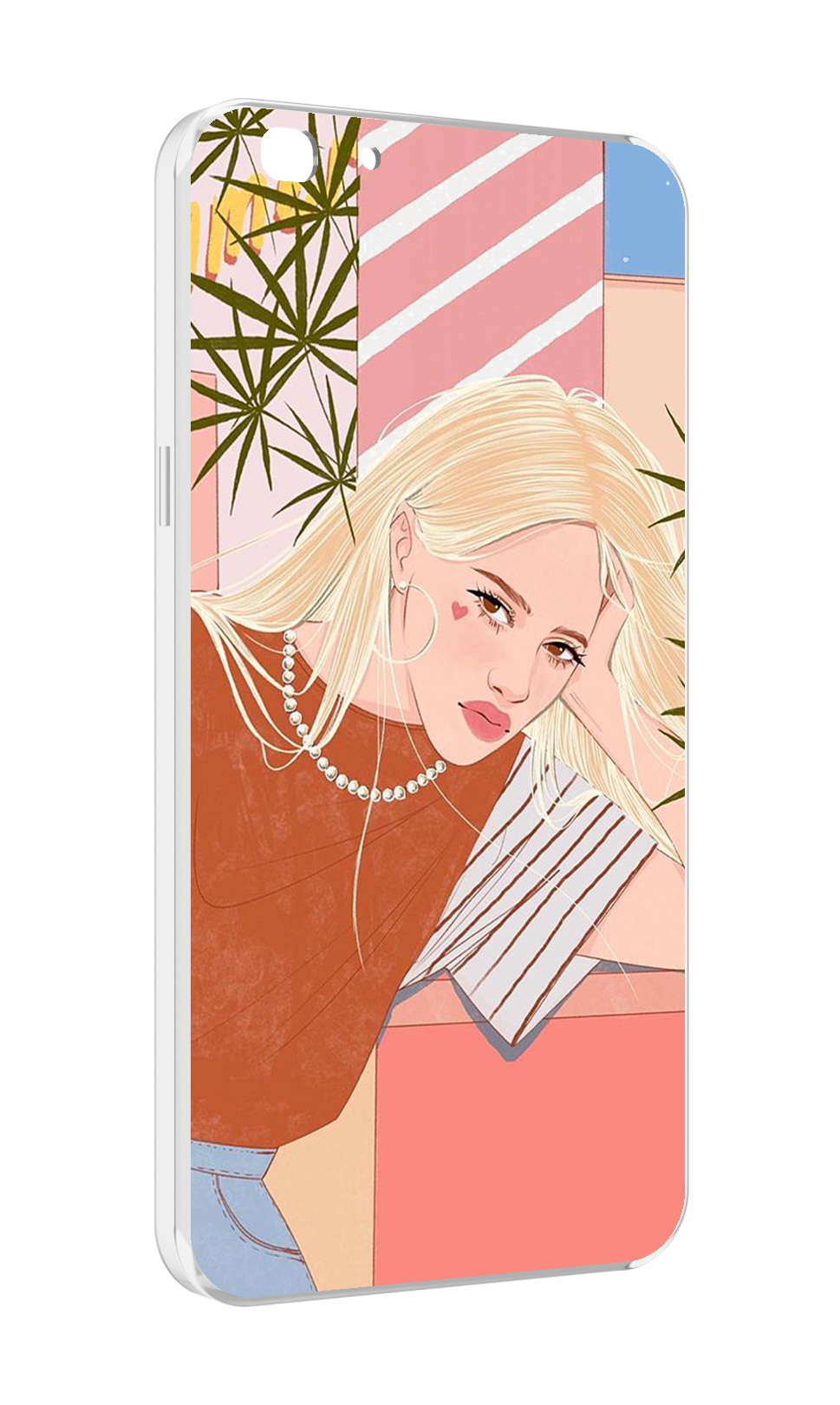 

Чехол MyPads летняя-девочка женский для Oppo A77/F3 (2017 год), Прозрачный, Tocco