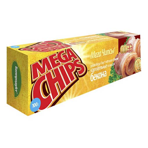 Чипсы Mega Chips картофельные с беконом 100 г