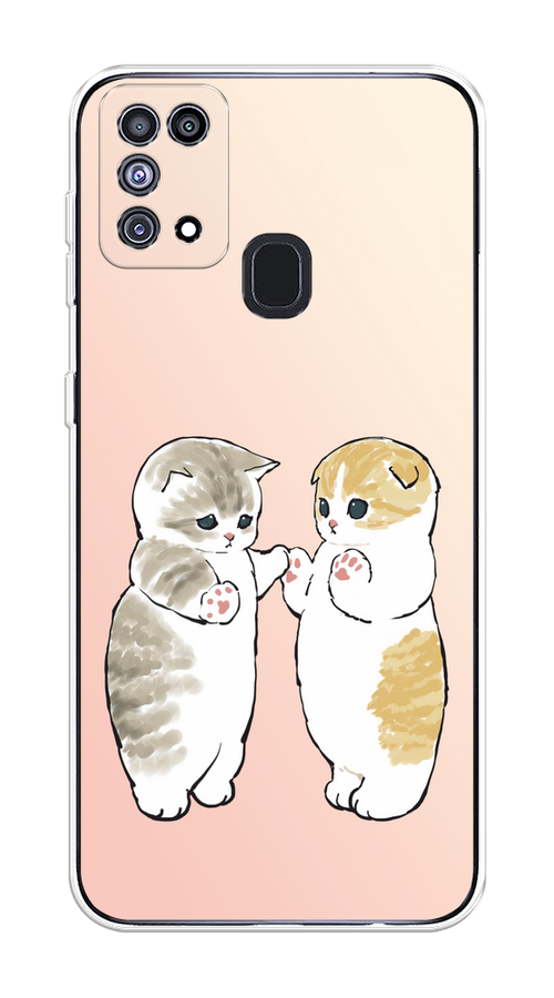 

Чехол на Samsung Galaxy M31 "Пухлые котики", Розовый;бежевый;серый, 2100750-1