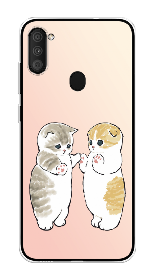 

Чехол на Samsung Galaxy A11/M11 "Пухлые котики", Розовый;бежевый;серый, 2100650-1