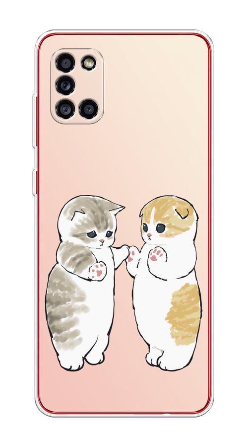 

Чехол на Samsung Galaxy A31 "Пухлые котики", Розовый;бежевый;серый, 2100350-1