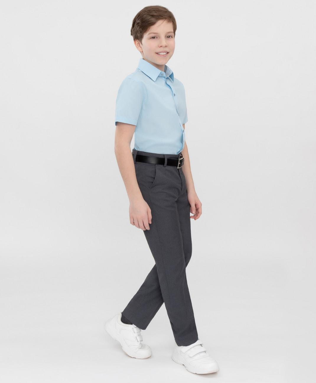 фото Брюки детские button blue 222bbbs63010100 цв. серый р. 170