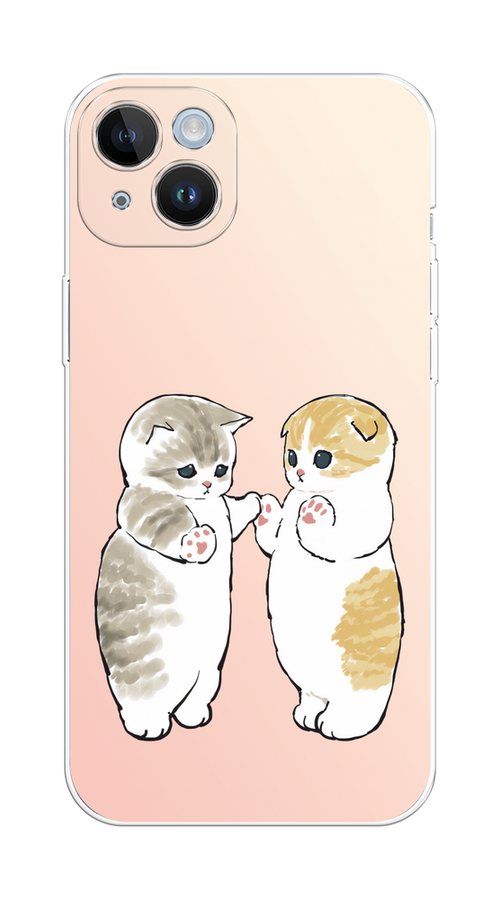 

Чехол на Apple iPhone 14 Plus "Пухлые котики", Розовый;бежевый;серый, 15350-1