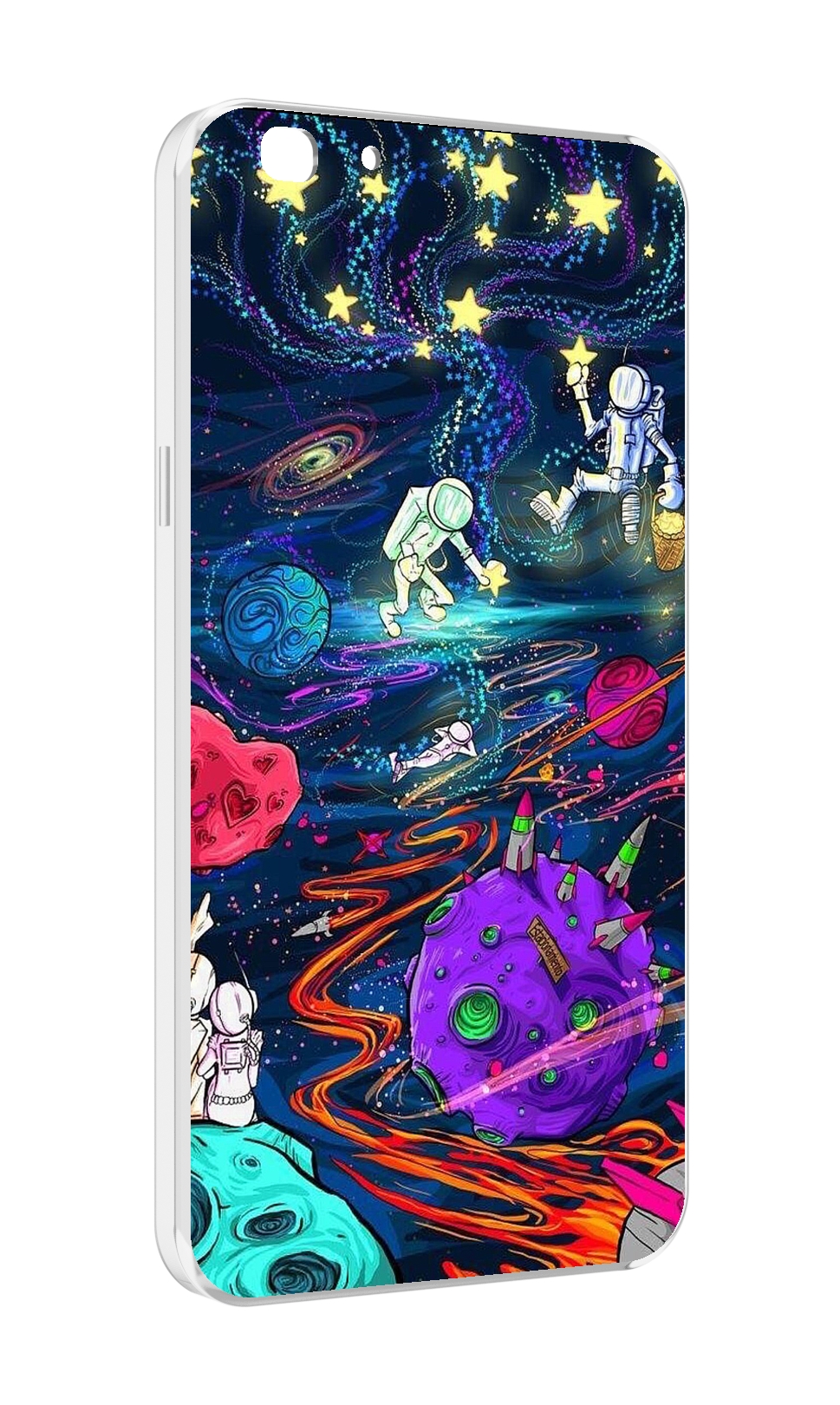 

Чехол MyPads красочный космос для Oppo A77/F3 (2017 год), Прозрачный, Tocco