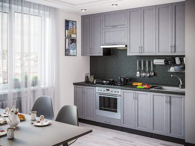 

Кухонный гарнитур Vivat Сканди-03 Grey Softwood без столешницы