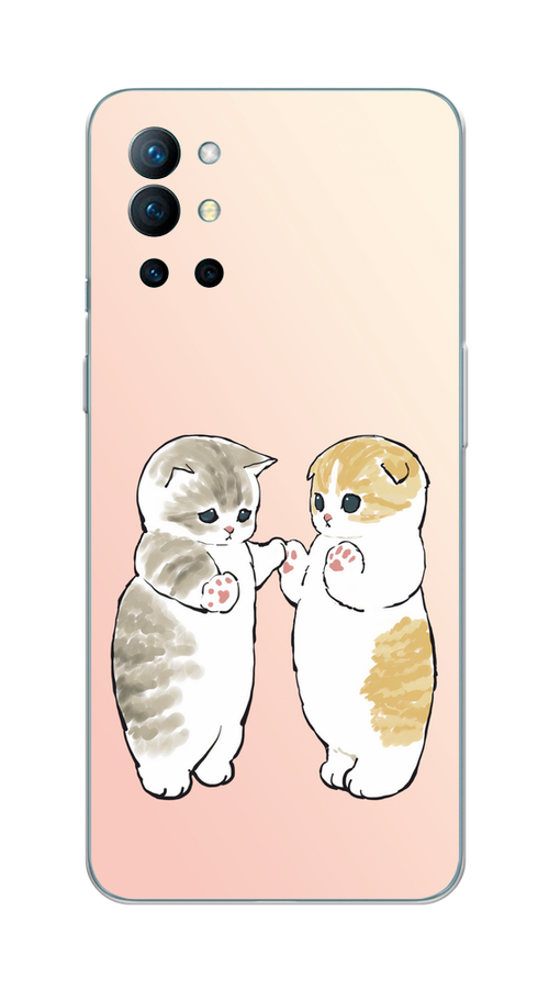 

Чехол на OnePlus 9R "Пухлые котики", Розовый;бежевый;серый, 151650-1