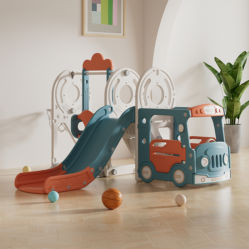 

Игровой комплекс для детей с горкой и качелями UNIX Kids Bus (171 см) Red , автобус