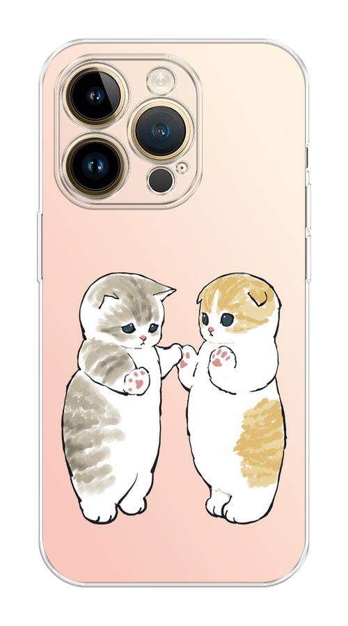 

Чехол на Apple iPhone 14 Pro Max "Пухлые котики", Розовый;бежевый;серый, 15050-1