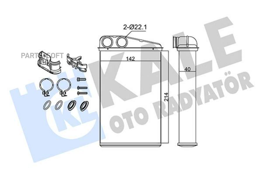 

KALE Радиатор отопителя RENAULT MEGANE II SCENIC II GRAND SCENIC II HEATER