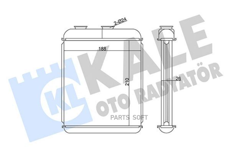 346680 Радиатор Печки Opel Astra G/Zafira All 98> KALE 346680