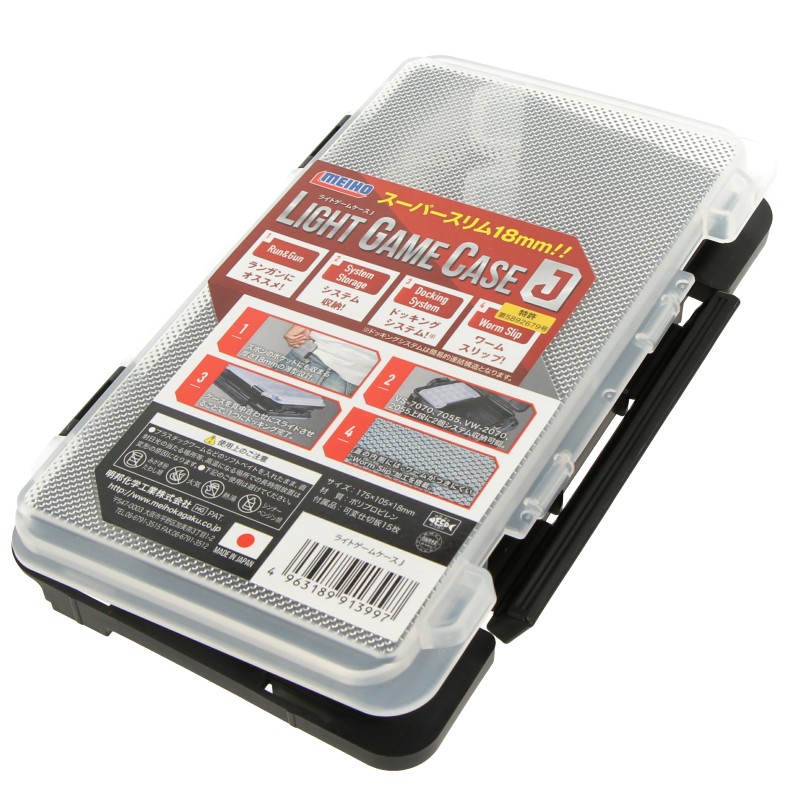 

Meiho Коробка рыболовная Meiho LIGHT GAME CASE J 175х105х18, Черный;прозрачный
