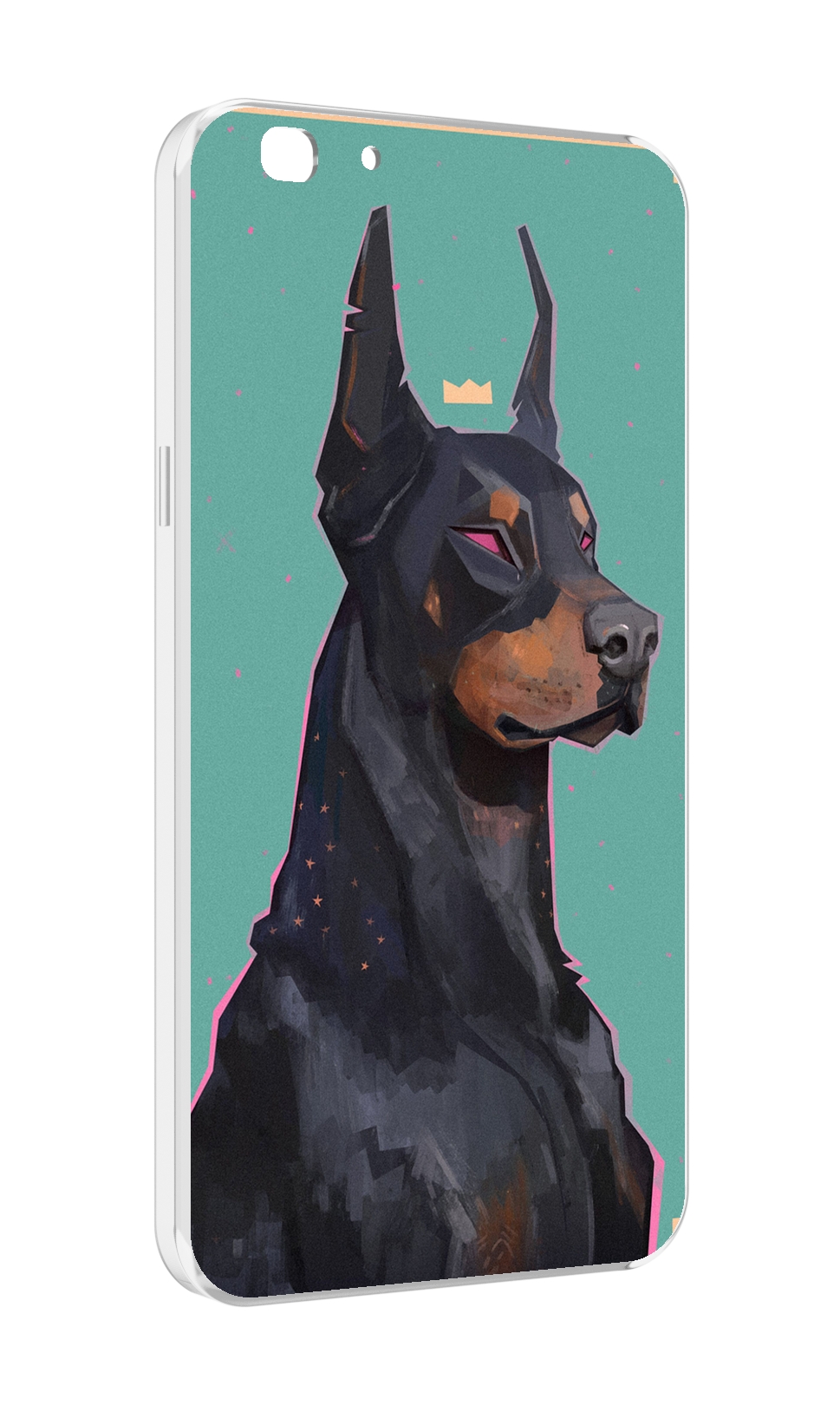 

Чехол MyPads красивый-доберман для Oppo A77/F3 (2017 год), Прозрачный, Tocco