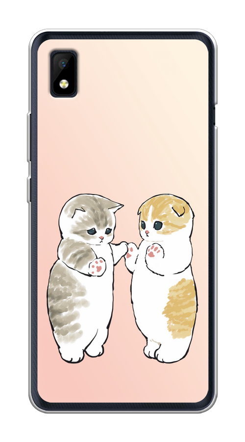 

Чехол на ZTE Blade L210 "Пухлые котики", Розовый;бежевый;серый, 134150-1