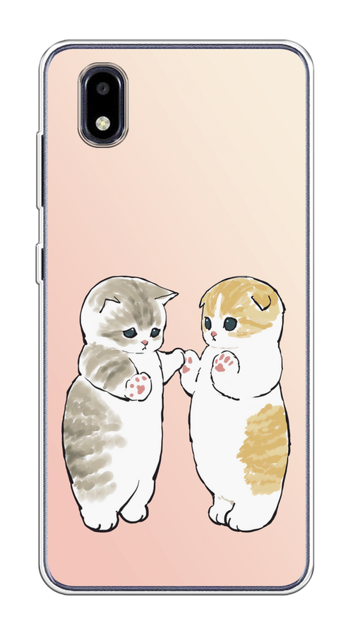 

Чехол на ZTE Blade A3 (2020) "Пухлые котики", Розовый;бежевый;серый, 133650-1