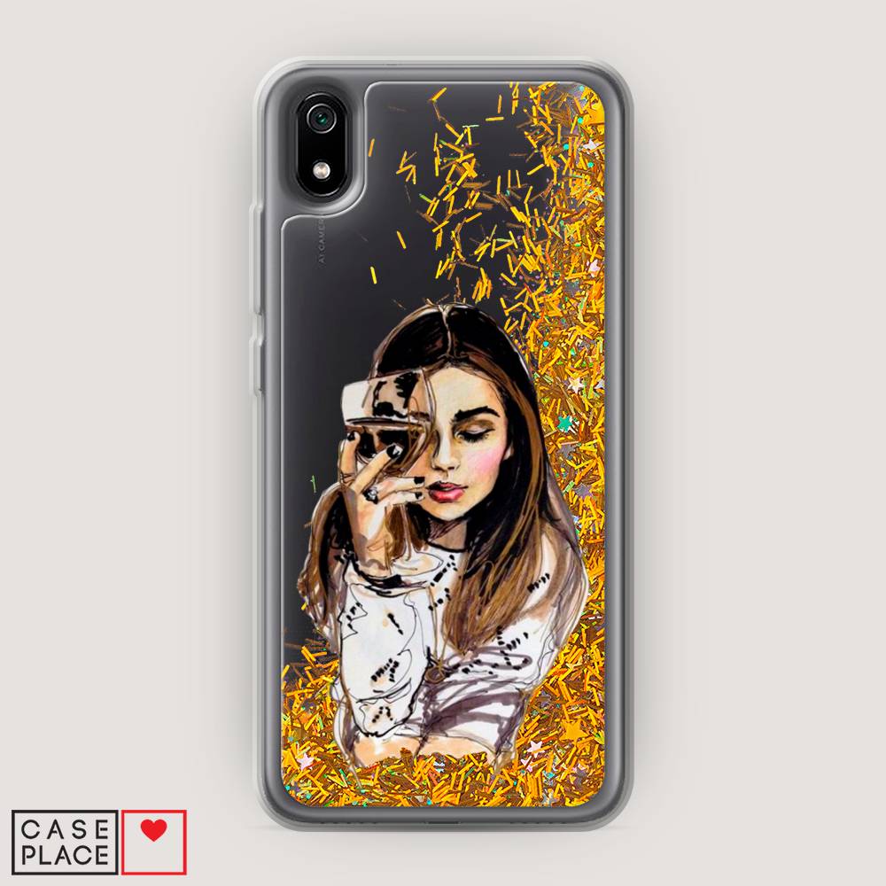 

Чехол Awog на Xiaomi Redmi 7A "Девушка с бокалом", Разноцветный, 35490-1