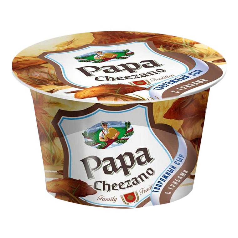 

Творожный сыр Papa Cheezano с грибами 60% 160 г
