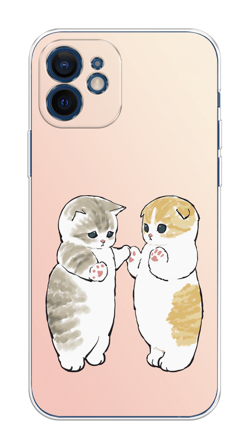 

Чехол на Apple iPhone 12 Mini "Пухлые котики", Розовый;бежевый;серый, 12650-1