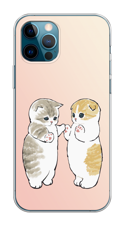 

Чехол на Apple iPhone 12/12 Pro "Пухлые котики", Розовый;бежевый;серый, 12550-1