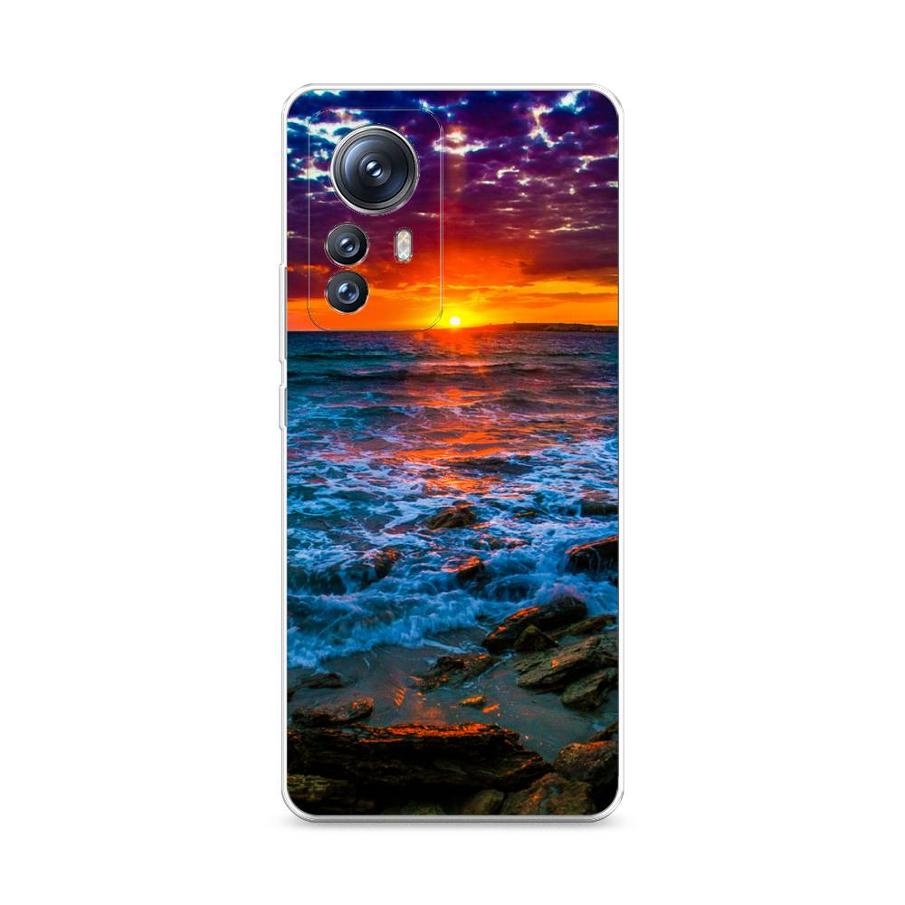 

Чехол на Xiaomi 12S Pro "Закат 1", Оранжевый;синий, 316150-2