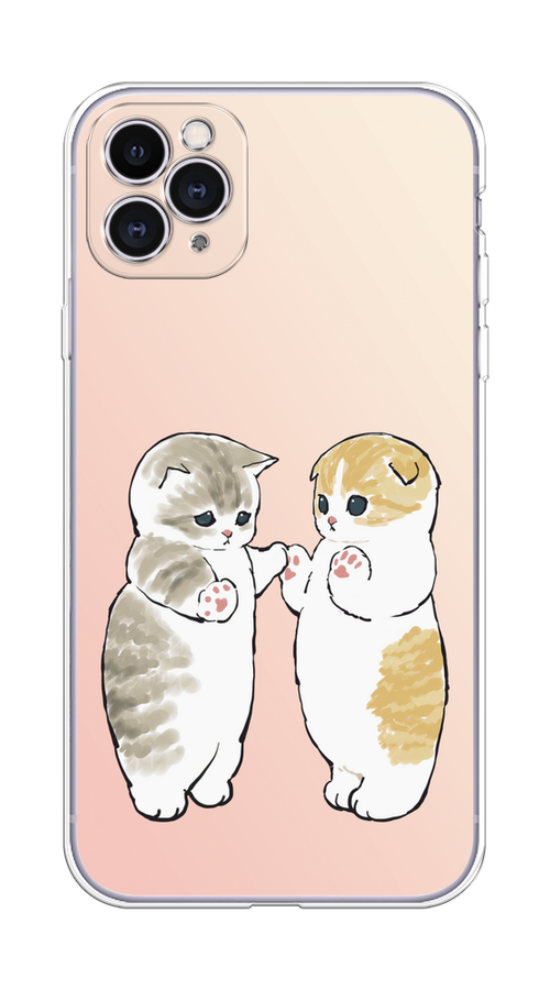 

Чехол на Apple iPhone 11 Pro Max "Пухлые котики", Розовый;бежевый;серый, 12250-1