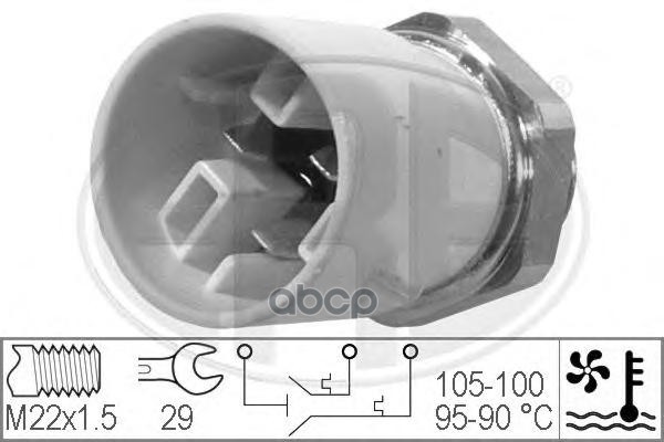 

330300 датчик включения вентилятора Opel Astra 1.8/2.0/1.7TD <98/Omega 2.0-3.5/2.5TD 94>