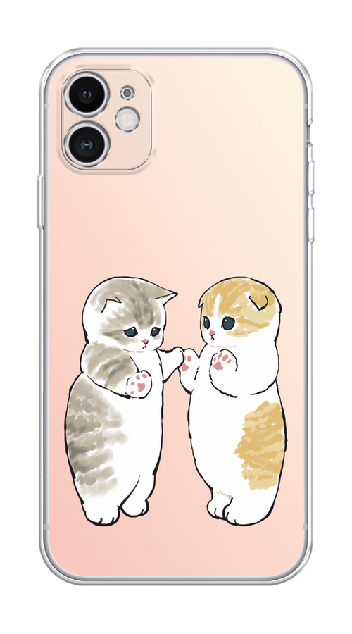 

Чехол на Apple iPhone 11 "Пухлые котики", Розовый;бежевый;серый, 12150-1