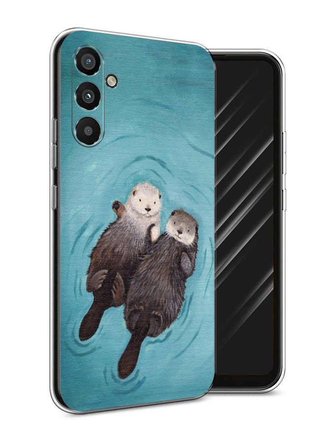 

Чехол Awog на Samsung Galaxy A34 "Парочка бобров", Голубой, 2107850-10