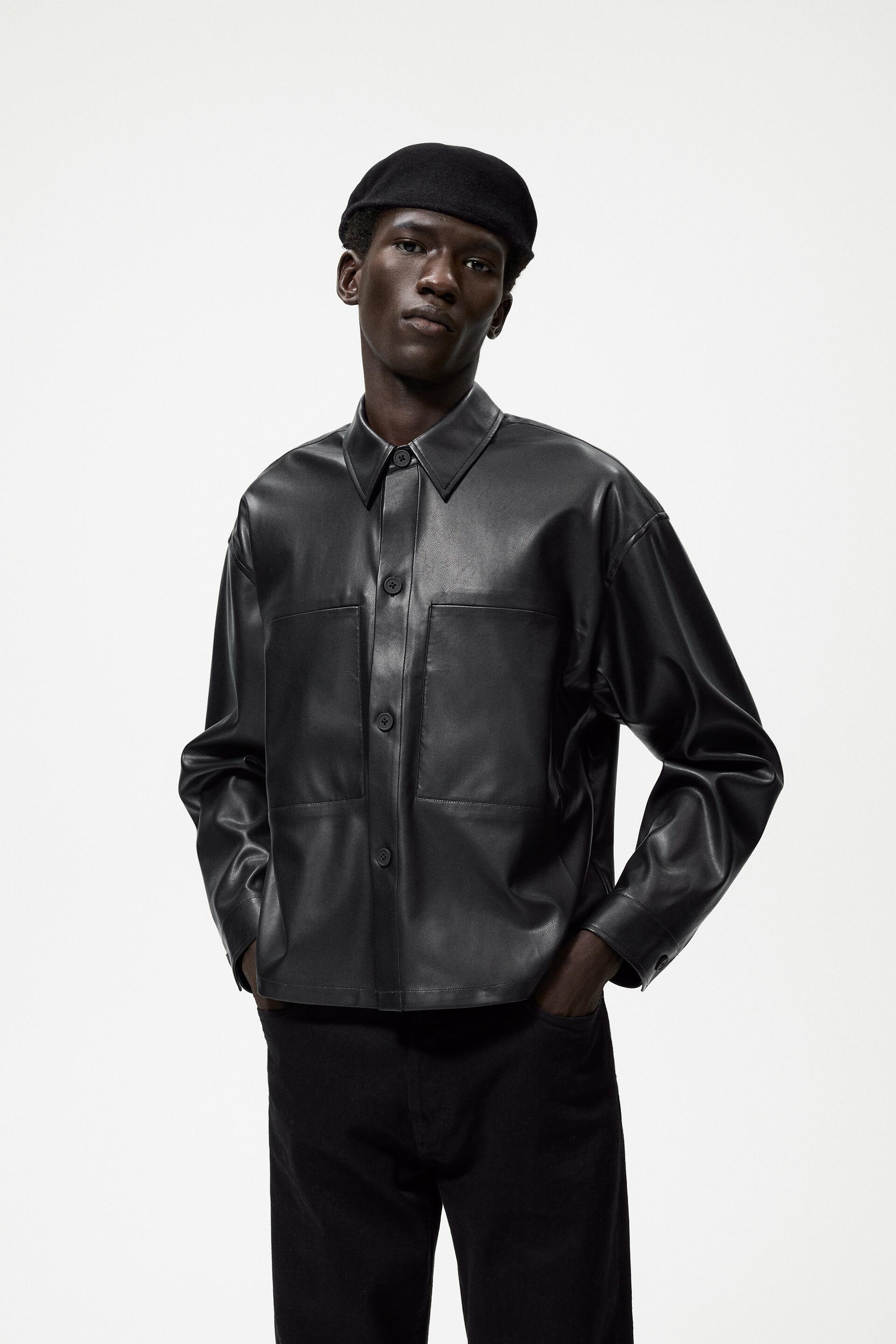 

Рубашка мужская ZARA 05070620 черная S (доставка из-за рубежа), Черный, 05070620