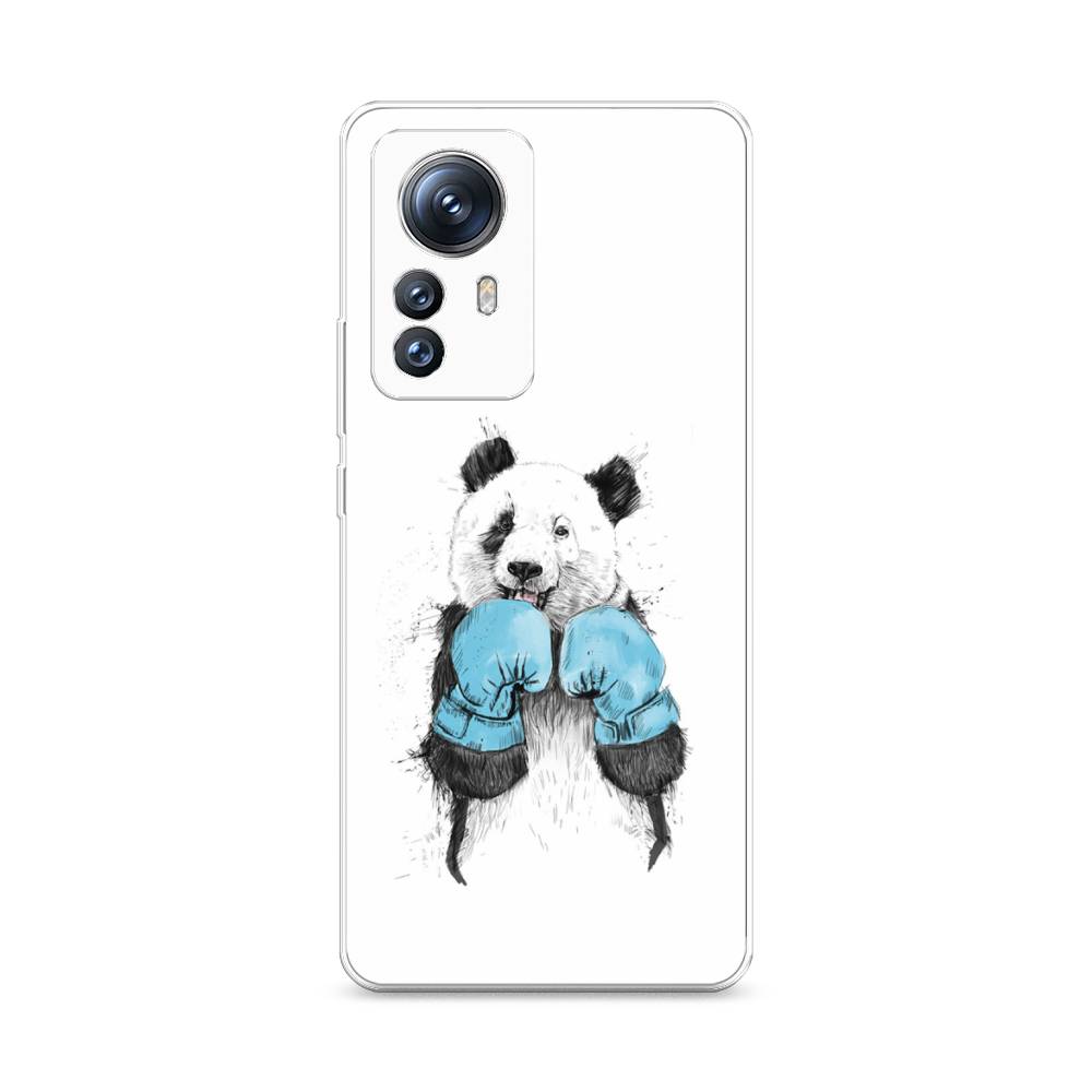 

Чехол на Xiaomi 12S Pro "Панда боксер", Голубой;белый;серый, 316150-1
