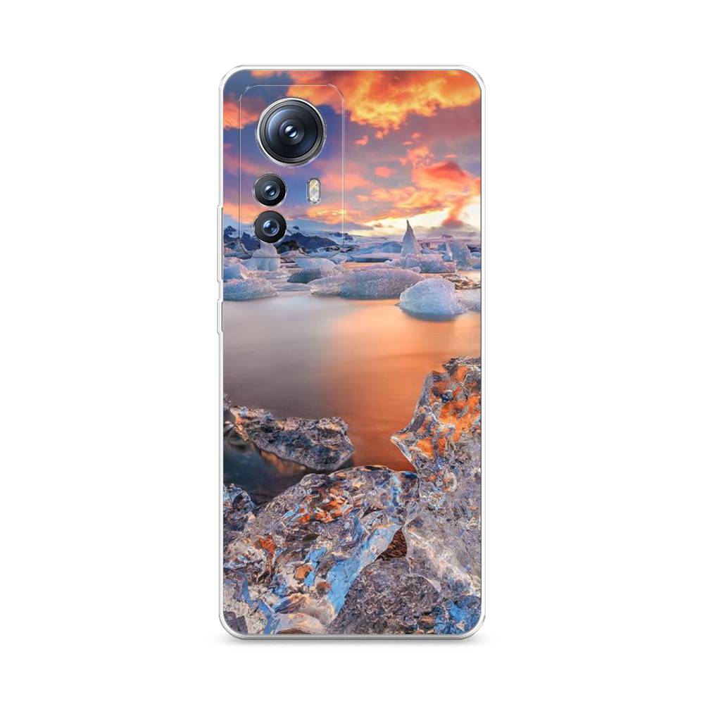

Чехол на Xiaomi 12S Pro "Ледники", Синий;оранжевый, 316150-2