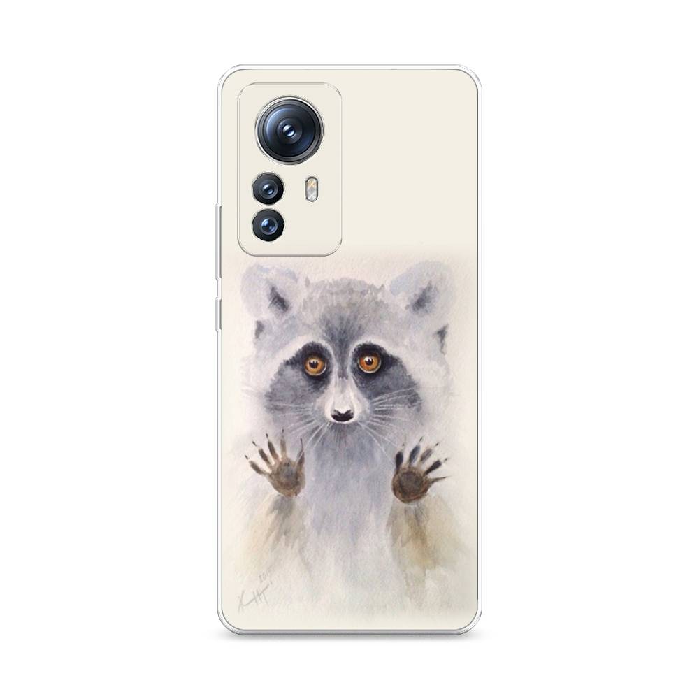 

Чехол на Xiaomi 12S Pro "Енот за стеклом", Бежевый;серый, 316150-4